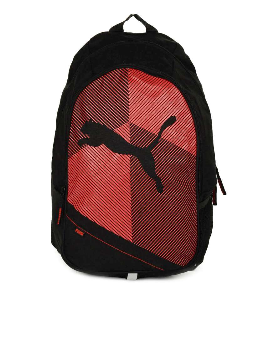 Buy PUMA Unisex Echo Plus Black Red Backpack Backpacks for Unisex 96191 Myntra