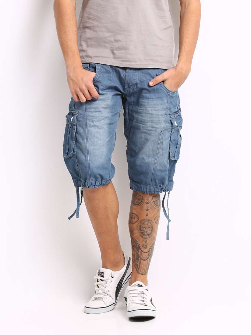 Police denim cargo shorts deals