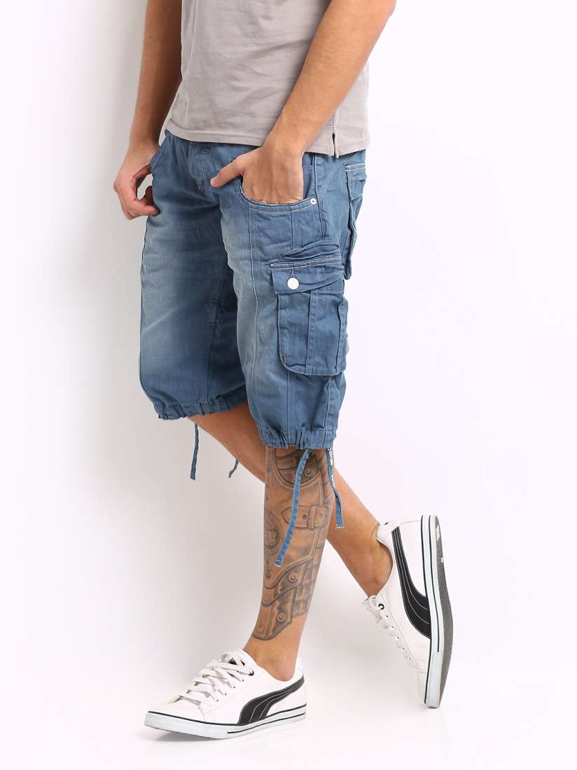Buy 883 Police Men Blue Denim Shorts Shorts for Men 249067 Myntra