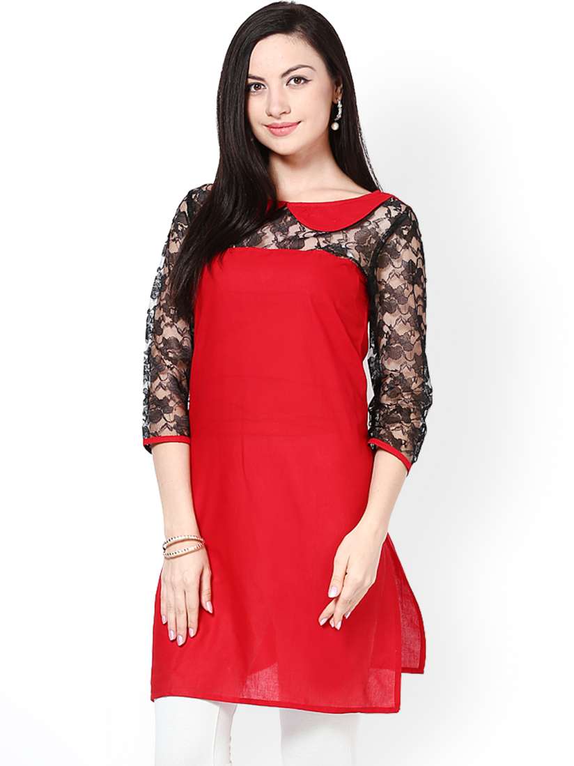 Buy AKS Women Red Kurta Kurtas for Women 568810 Myntra