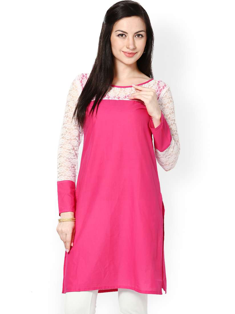 Buy AKS Women Pink White Kurta Kurtas for Women 568806 Myntra
