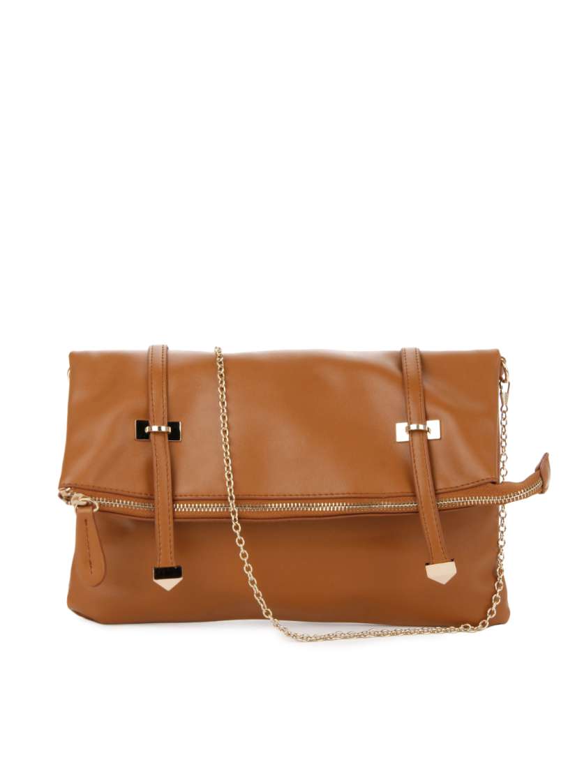 Buy Addons Brown Fold Over Sling Bag Handbags for Women 141104 Myntra