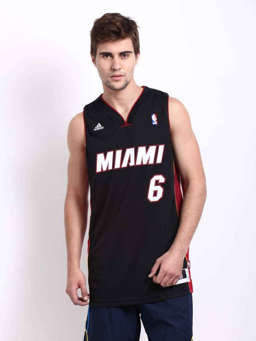 Buy ADIDAS Men Black Miami Heat LeBron James Swingman Basketball Jersey Tshirts for Men 155412 Myntra