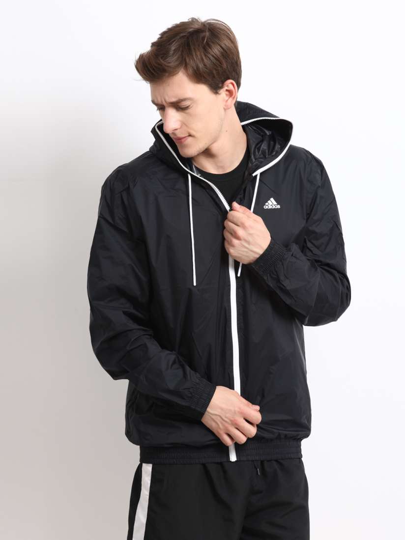 Adidas black rain jacket hot sale
