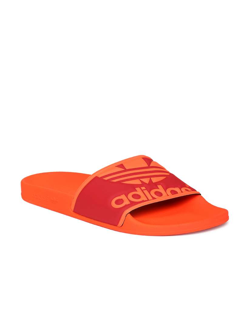 Buy ADIDAS Original Men Neon Orange Adilette Trefoil Flip-Flops - Flip  Flops for Men 406541 | Myntra