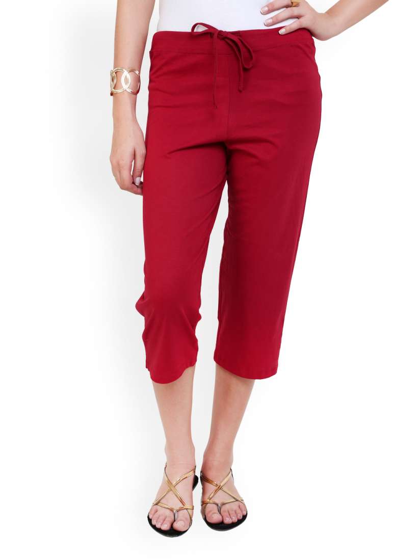 Maroon capris discount