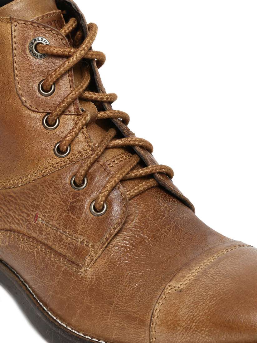 Buy Alberto Torresi Men Tan Brown Leather Boots Boots for Men 582532 Myntra