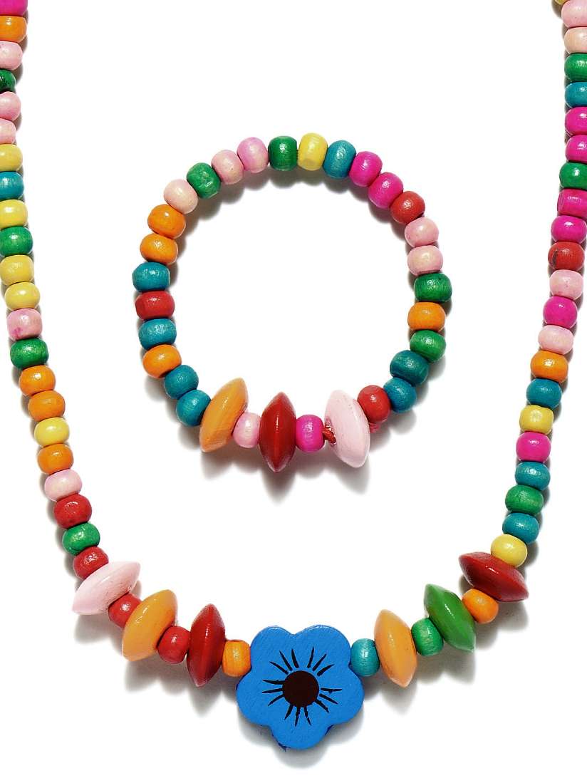 Buy Angel Glitter Girls Multi Coloured Flower Jewellery Set Jewellery Set for Girls 116581 Myntra