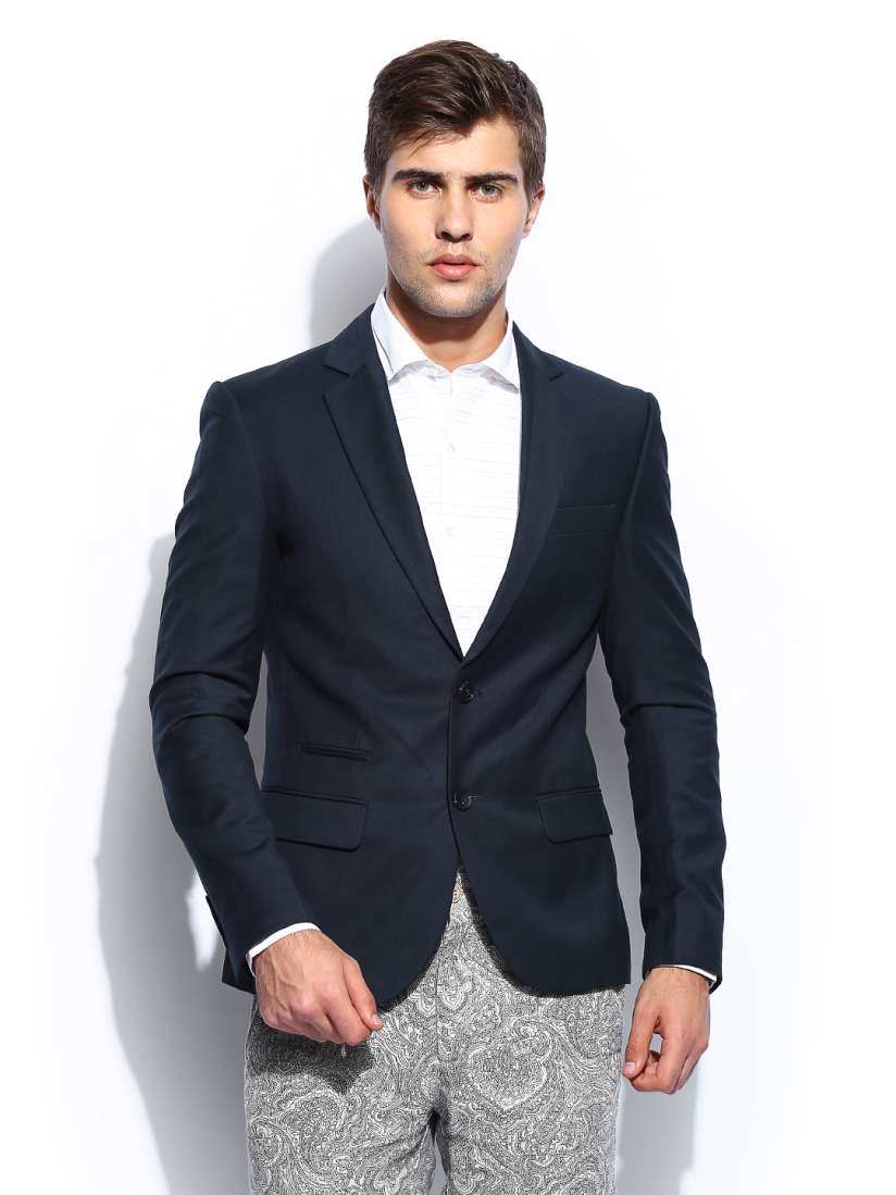 Buy Antony Morato Men Navy Super Slim Fit Blazer Blazers for Men 441154 Myntra
