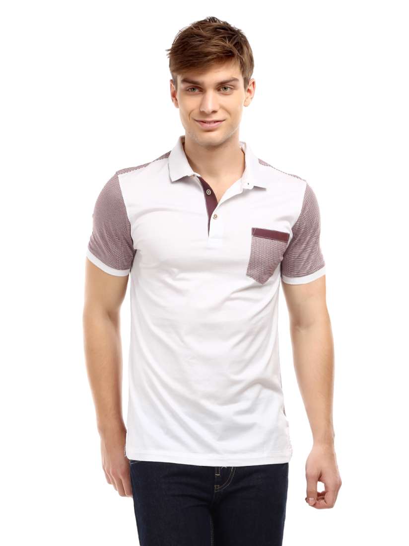 White and burgundy polo shirt outlet
