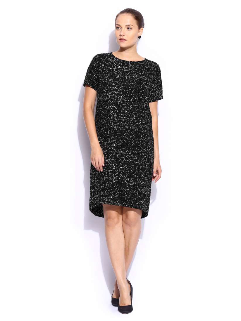 Buy Autograph by Marks Spencer Black Printed Shift Dress Dresses for Women 451182 Myntra