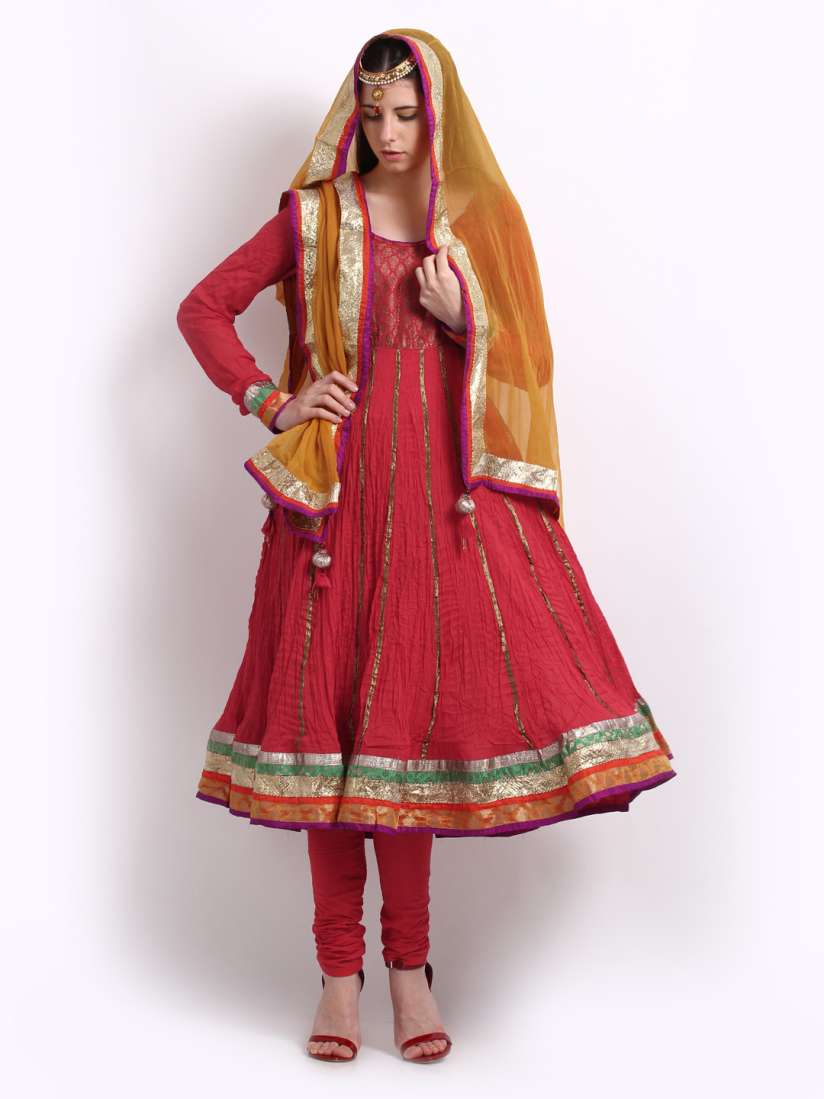 Biba red anarkali top