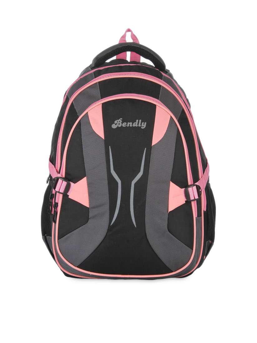 Buy Bendly Unisex Grey Pink Backpack Backpacks for Unisex 810161 Myntra