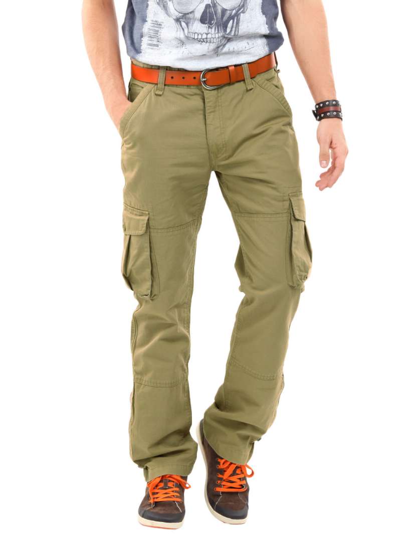 CAT Men Khaki Engine Cargo Trousers
