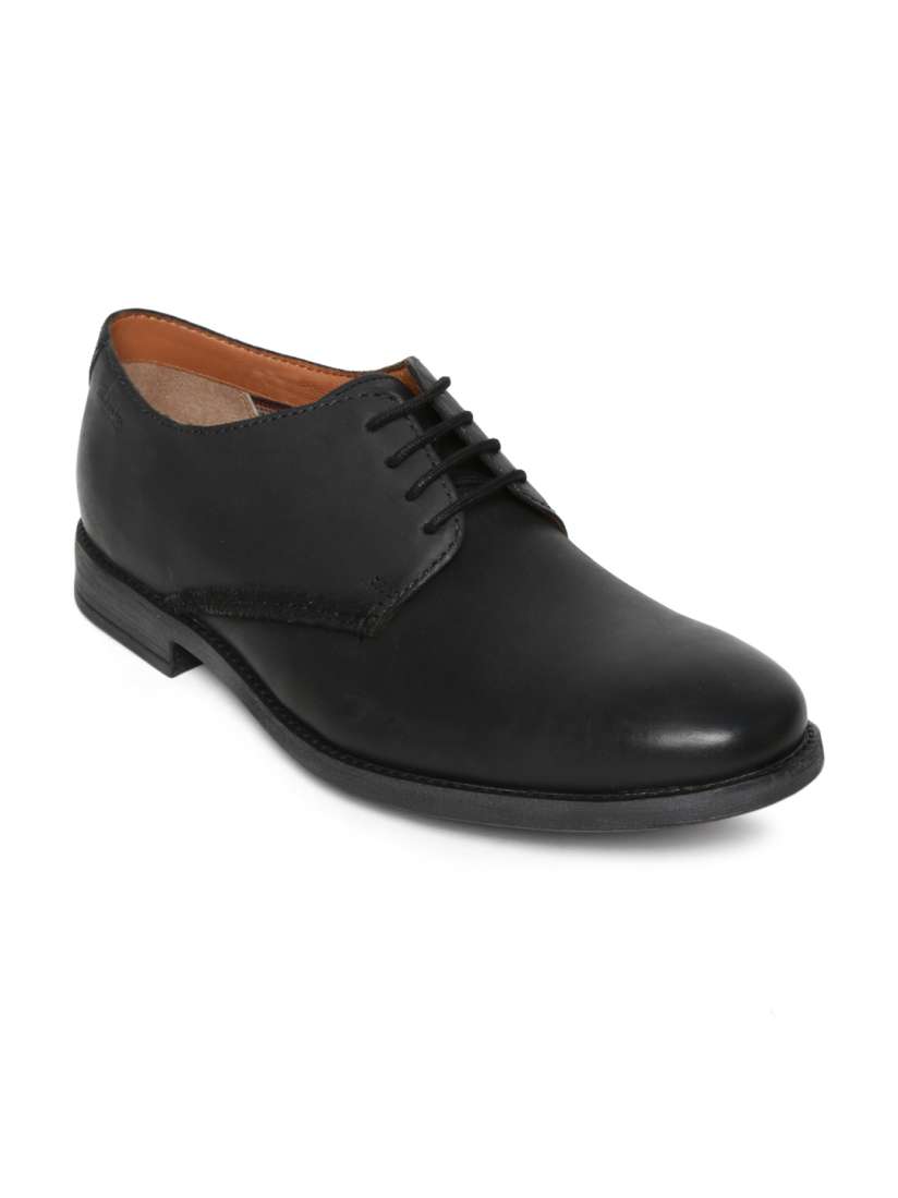 Buy Clarks Men Black Leather Derby Formal Shoes Formal Shoes for Men 391434 Myntra