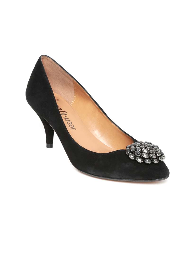 Buy Clarks Women Black Suede Pumps Heels for Women 382747 Myntra