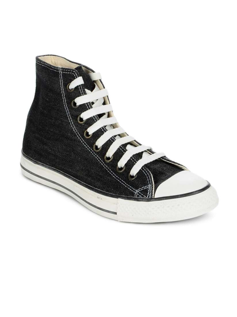 Buy Converse Men s As Canvas Hi Black Denim Shoes Casual Shoes for Men 24649 Myntra