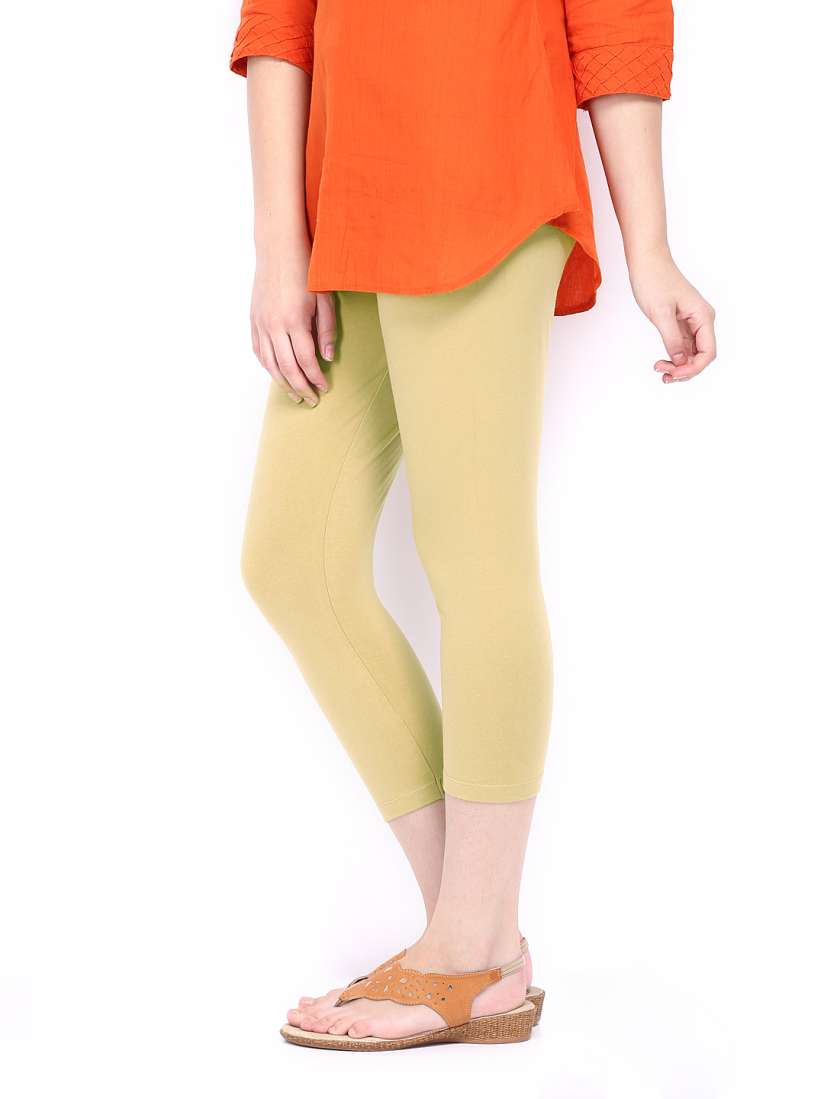 Buy Daisy Dee Women Beige Cotton Stretch Capri Leggings Leggings for Women 319962 Myntra