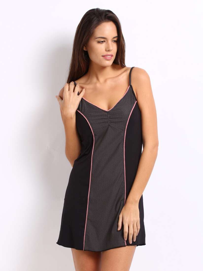 Buy Enamor Women Black Nightdress LC 68 Nightdress for Women 153987 Myntra