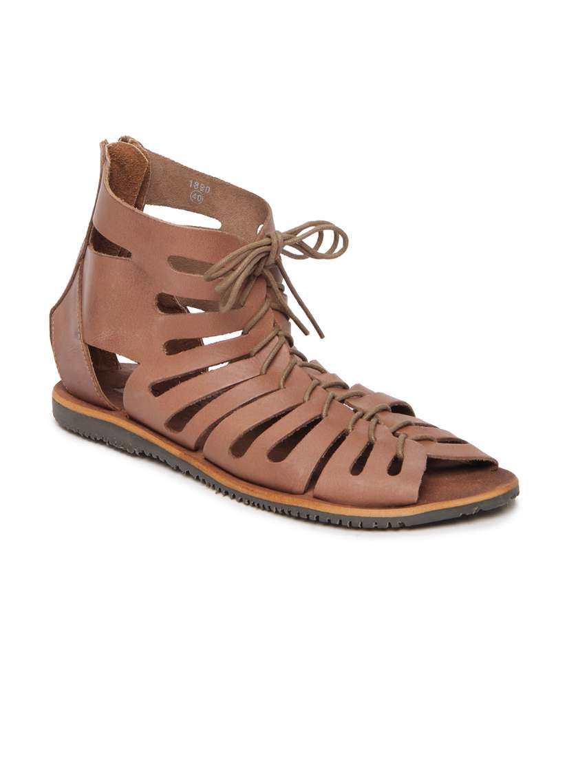 Buy Estd. 1977 Men Brown Gladiator Leather Sandals Sandals for Men 41864 Myntra