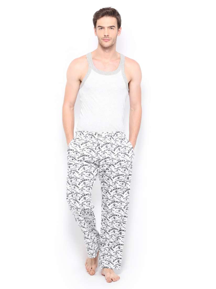 Buy FCUK Men White Printed Pyjamas TGACC Lounge Pants for Men 350809 Myntra