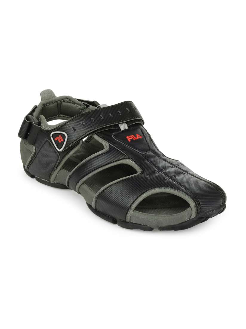 Fila men black sports sandals discount
