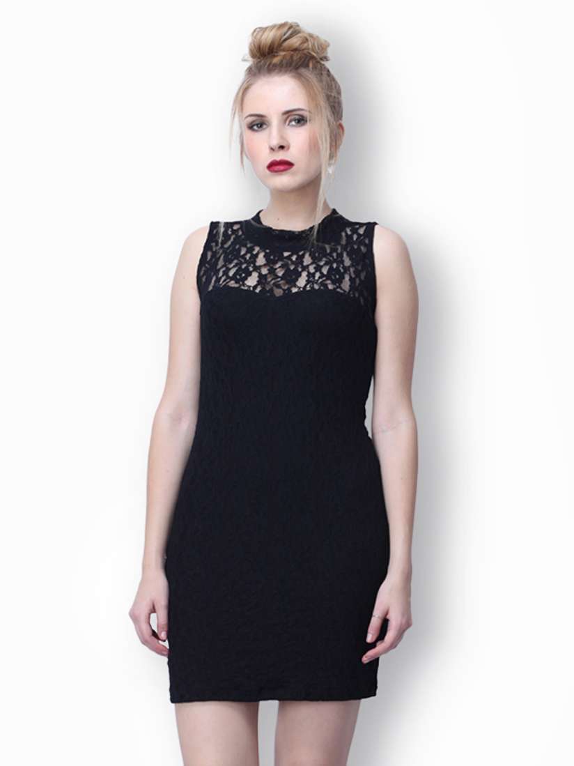 Buy FabAlley Black Lace Charm Bodycon Dress Dresses for Women 247947 Myntra