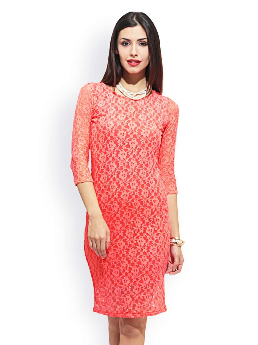 Lace coral dress store