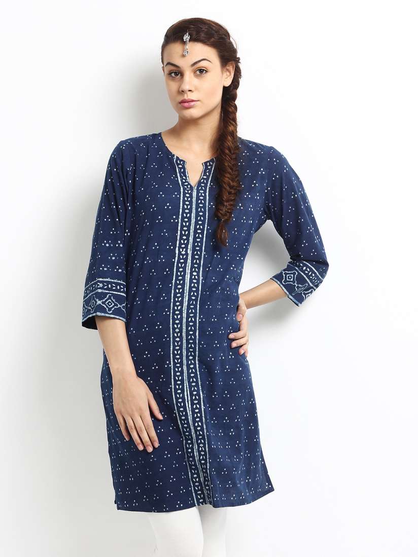 Buy Fabindia Women Blue Printed Kurta Kurtas for Women 146088 Myntra