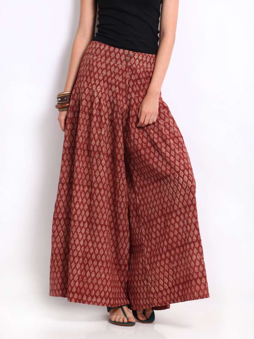 Printed palazzo pants myntra sales