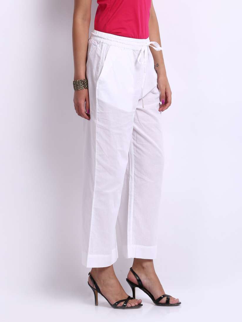 Buy Fabindia Women White Palazzo Pants Trousers for Women 257496 Myntra