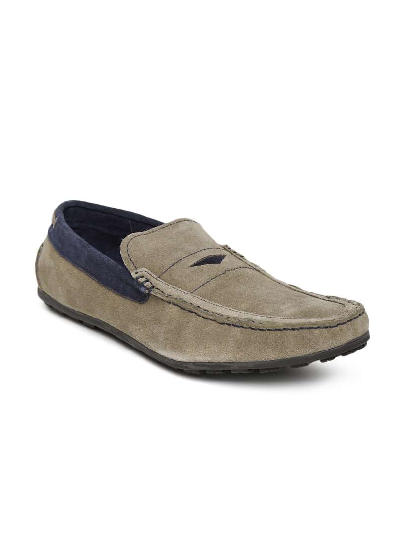 Buy Famozi Men Khaki Suede Loafers Casual Shoes for Men 443807 Myntra