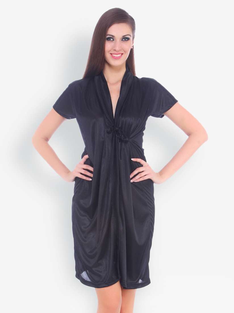 Buy Fasense Black Nightgown Nightdress for Women 328844 Myntra