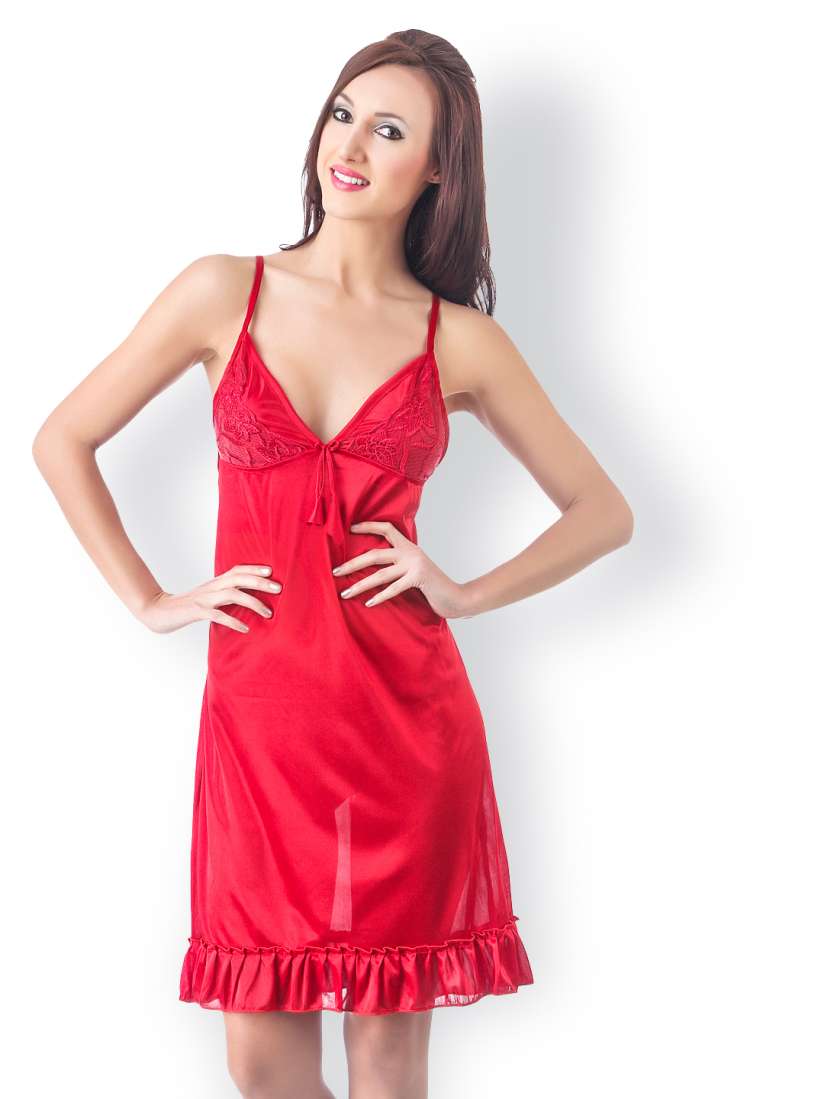 Buy Fasense Red Nightdress Nightdress for Women 328885 Myntra
