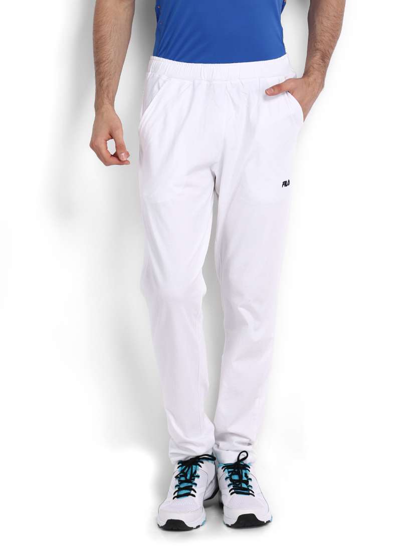 Buy Fila Men White Track Pants Track Pants for Men 494507 Myntra