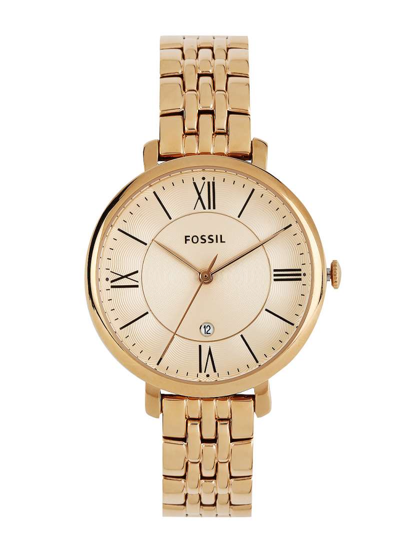 Fossil rose gold dial analog women's watch es3435i deals