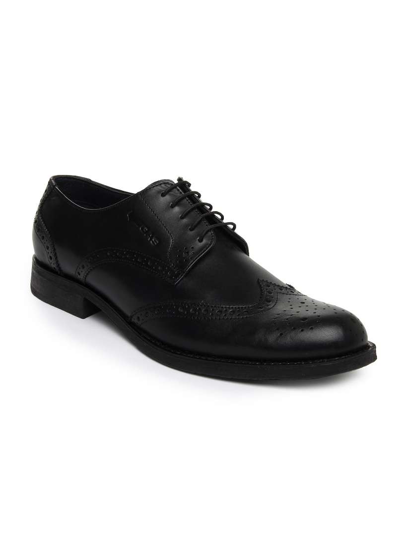 Buy GAS Men Black Brogan Leather Formal Shoes Formal Shoes for Men 220337 Myntra