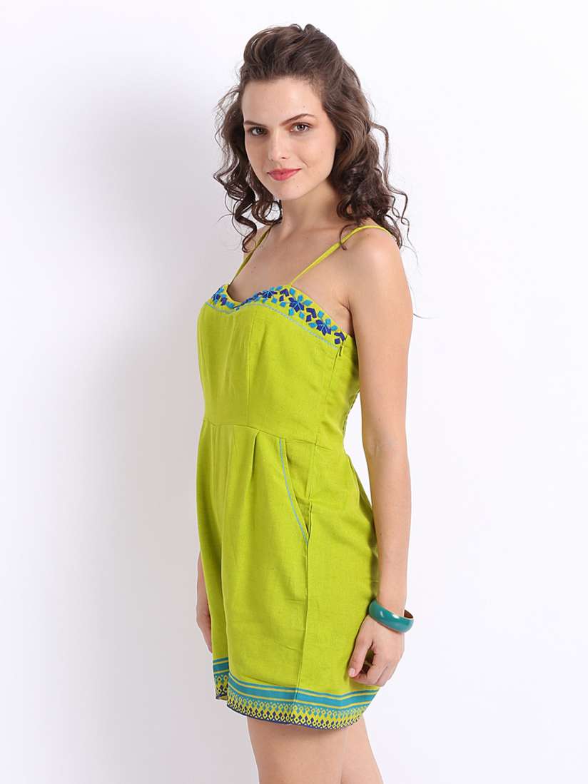 Global desi green jumpsuit new arrivals