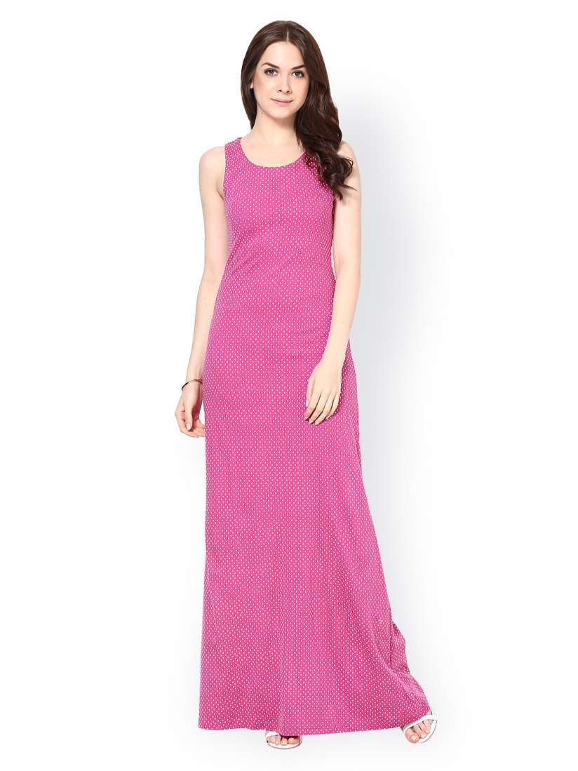 Buy Harpa Pink Printed Maxi Dress Dresses for Women 548196 Myntra