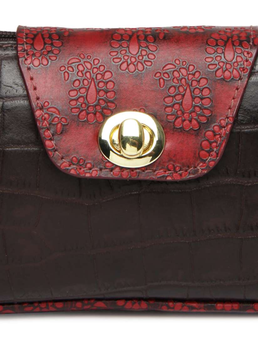 Buy Holii Red Brown Leather Clutch Clutches for Women 413555 Myntra
