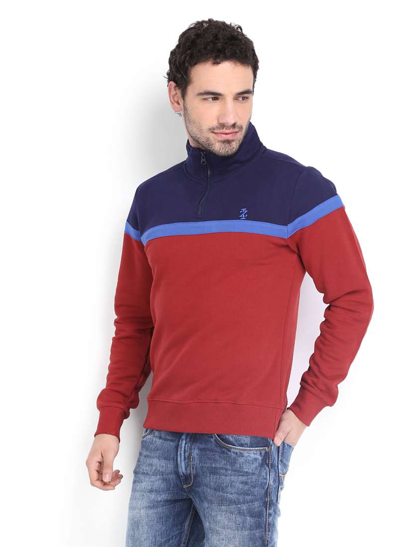Buy IZOD Men Mineral Red Blue Slim Fit Sweatshirt Sweatshirts for Men 523665 Myntra