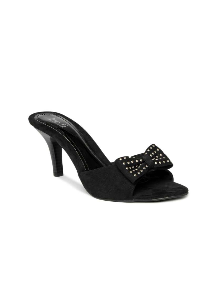 Myntra black heels cheap