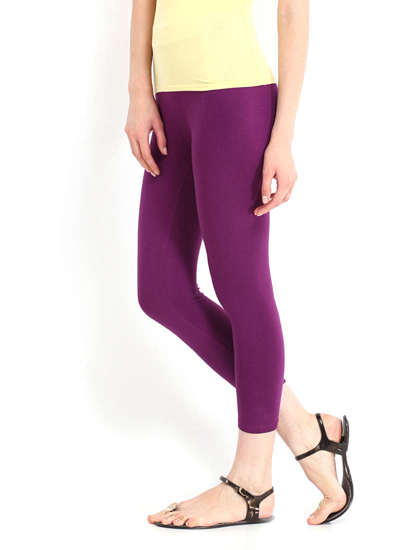 Purple capri leggings online