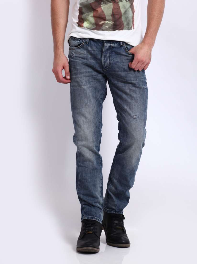 Buy Jack Jones Men Blue Nick Regular Fit Jeans Jeans for Men 201878 Myntra