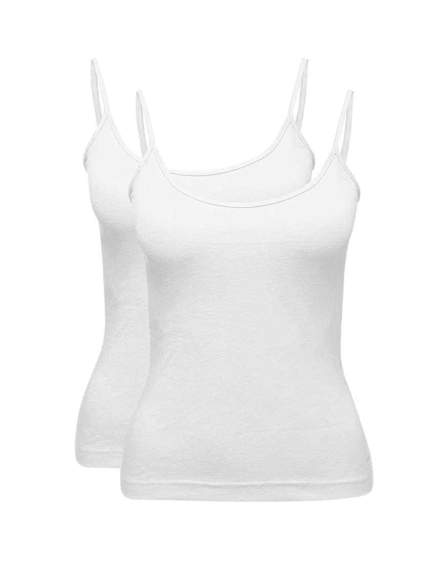 Buy Jockey Simple Comfort Pack of 2 White Spaghetti Tops Tops for Women 393784 Myntra