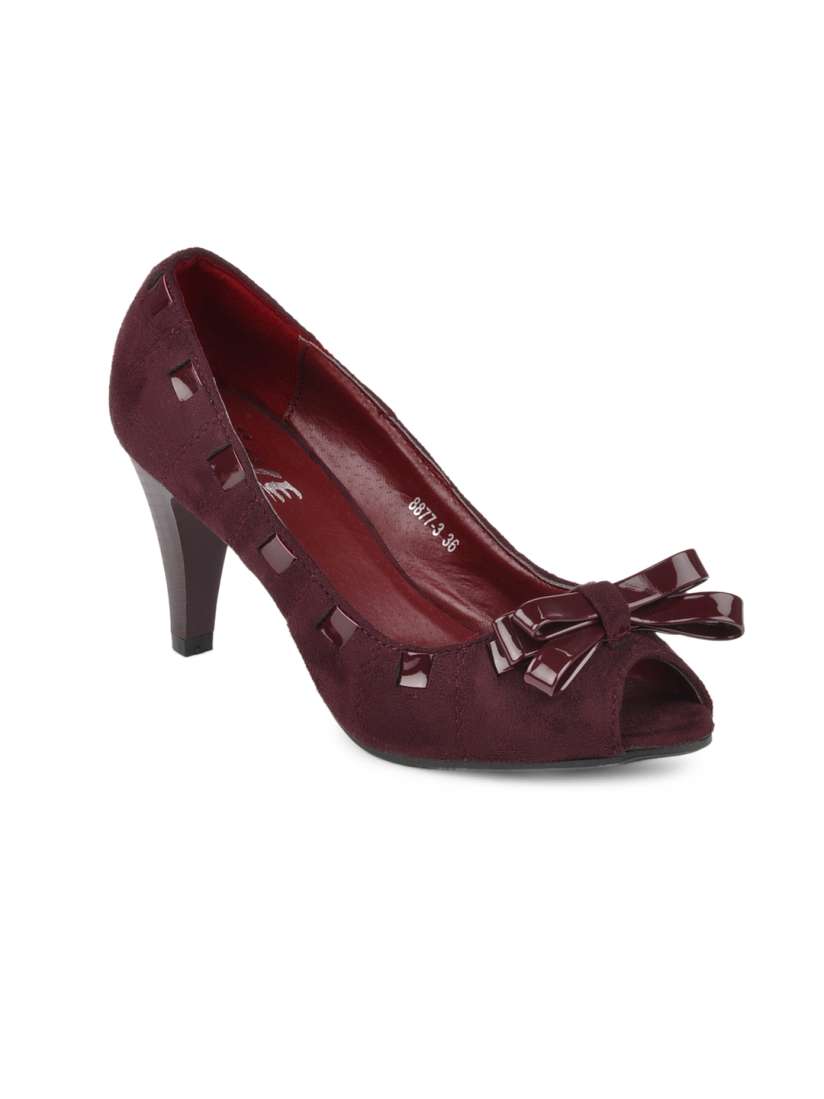 Wine peep toe heels online