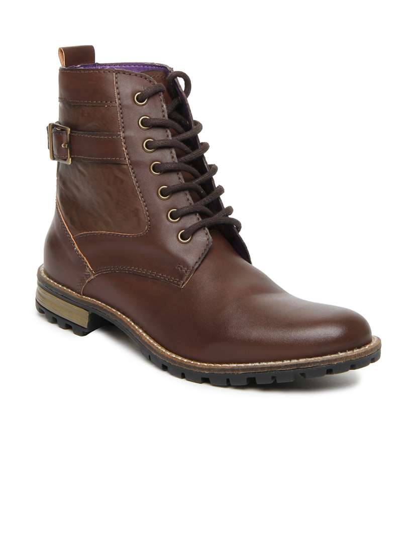 Buy Knotty Derby Men Brown Diggory Derby Boots Boots for Men 341617 Myntra