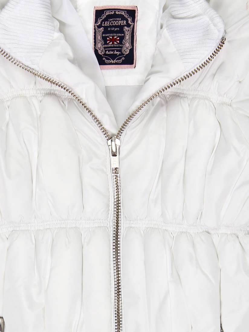 Lee cooper two zip bubble jacket junior girls clearance