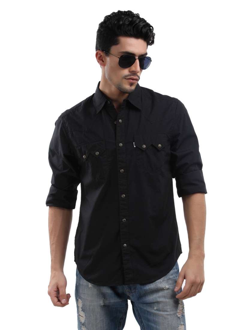 Buy Levis Men Black Sawtooth Western Shirt Shirts for Men 106528 Myntra