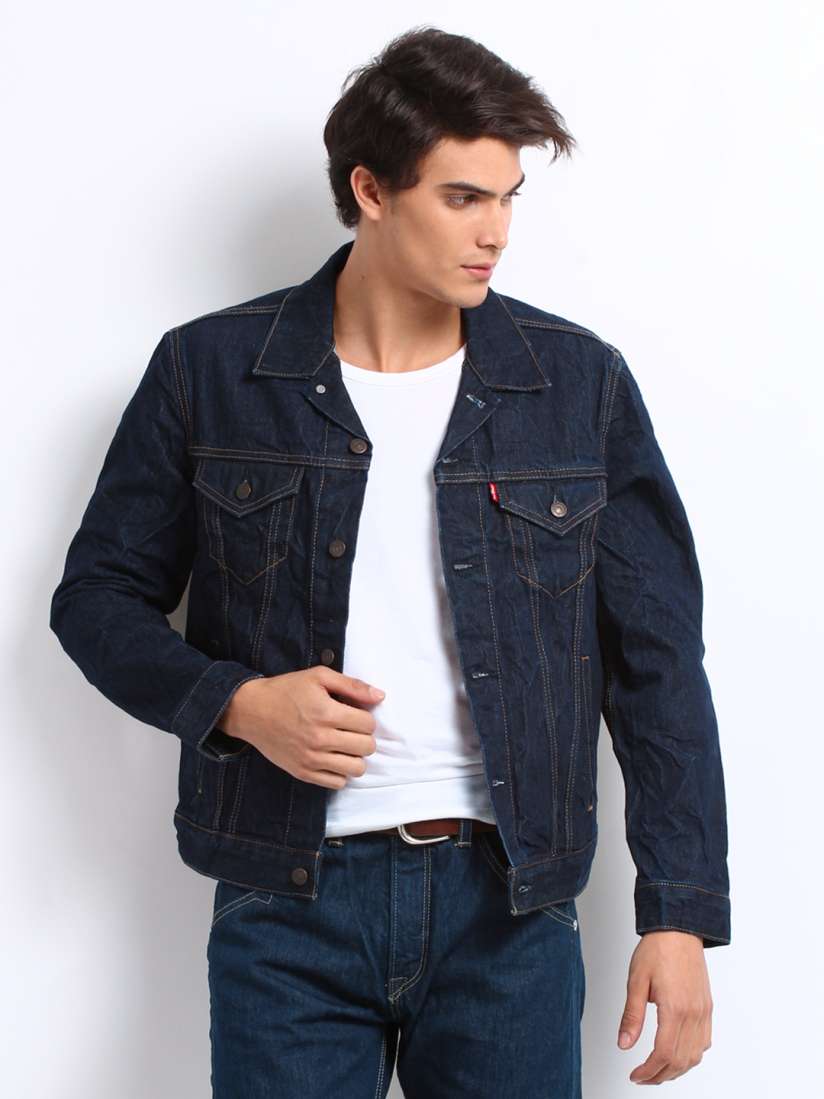 Buy Levis Men Blue Trucker Harrington Jacket Jackets for Men 161709 Myntra